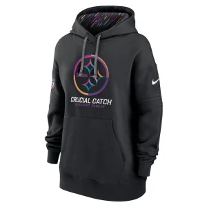 Pittsburgh steelers nike womens 2024 nfl crucial catch club pullover hoodie Black S