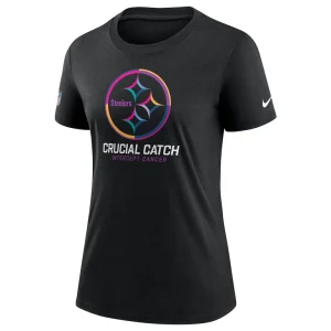 Pittsburgh steelers nike womens 2024 nfl crucial catch tri blend t shirt Black S