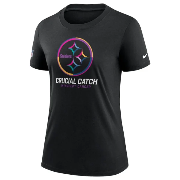 Pittsburgh steelers nike womens 2024 nfl crucial catch tri blend t shirt Black S