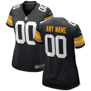 Pittsburgh steelers nike womens alternate custom game jersey Black