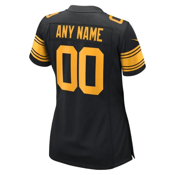 Pittsburgh steelers nike womens alternate custom game jersey Black L