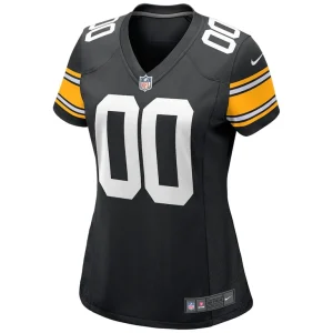 Pittsburgh steelers nike womens alternate custom game jersey Black M