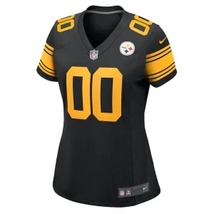 Pittsburgh steelers nike womens alternate custom game jersey Black M