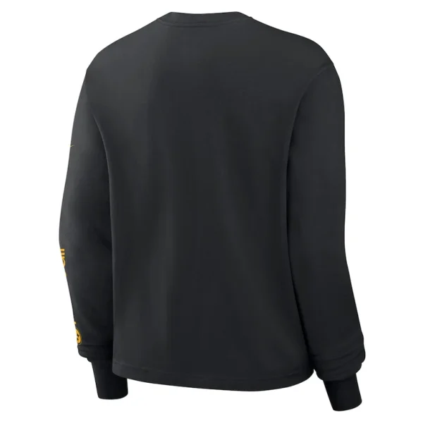 Pittsburgh steelers nike womens boxy long sleeve t shirt Black M