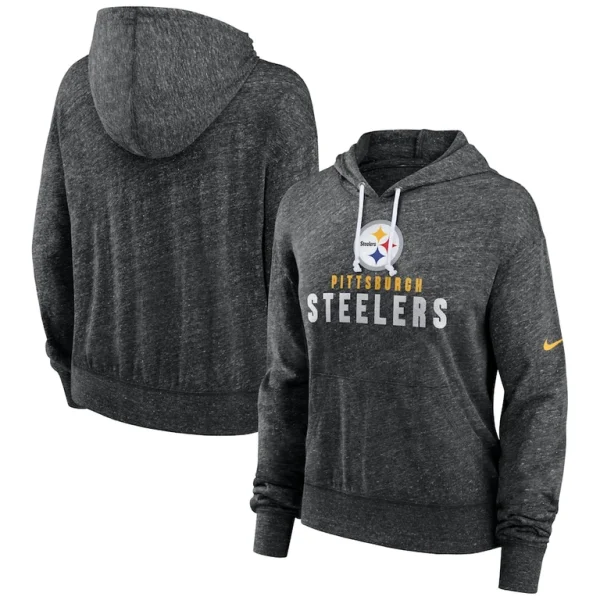Pittsburgh steelers nike womens gym vintage lightweight pullover hoodie Black