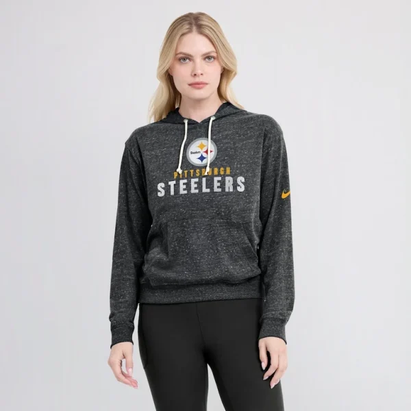 Pittsburgh steelers nike womens gym vintage lightweight pullover hoodie Black L