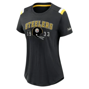 Pittsburgh steelers nike womens historic slub fashion t shirt Heather black S