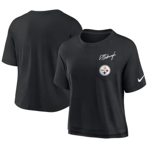 Pittsburgh steelers nike womens performance pocket t shirt Black