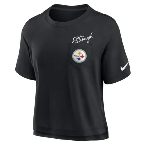 Pittsburgh steelers nike womens performance pocket t shirt Black S