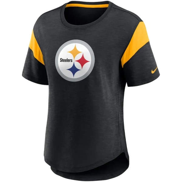 Pittsburgh steelers nike womens primary logo fashion top Heather black S