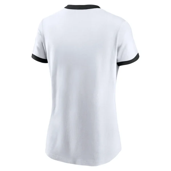Pittsburgh steelers nike womens rewind ringer tri blend t shirt White M