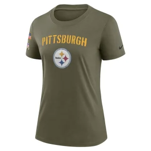 Pittsburgh steelers nike womens salute to service legend t shirt Olive S