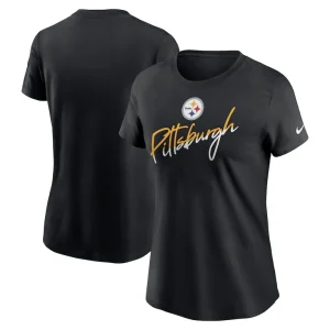 Pittsburgh steelers nike womens team city roll t shirt Black
