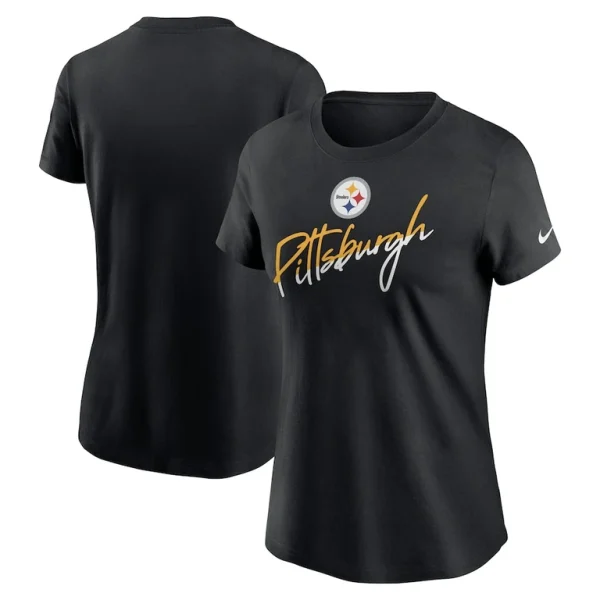 Pittsburgh steelers nike womens team city roll t shirt Black