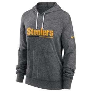 Pittsburgh steelers nike womens team spirit gym vintage lightweight hoodie top Heather charcoal S