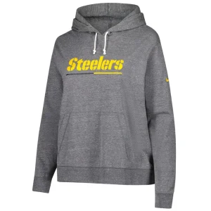 Pittsburgh steelers nike womens vintage pullover hoodie Heather charcoal 2X