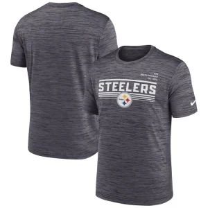 Pittsburgh steelers nike yardline velocity performance t shirt anthracite Multi