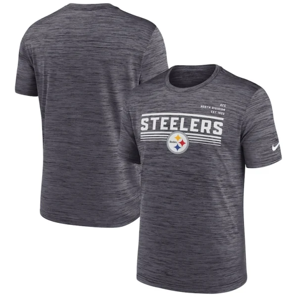 Pittsburgh steelers nike yardline velocity performance t shirt anthracite Multi