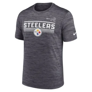 Pittsburgh steelers nike yardline velocity performance t shirt anthracite Multi M