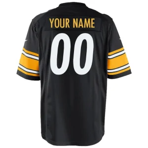 Pittsburgh steelers nike youth custom game jersey Black Yth L