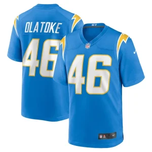 Praise olatoke los angeles chargers nike team game jersey Powder blue