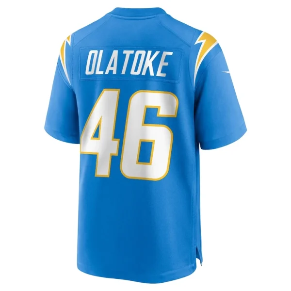 Praise olatoke los angeles chargers nike team game jersey Powder blue L