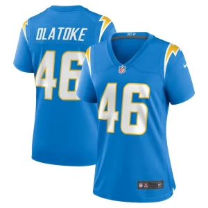 Praise olatoke los angeles chargers nike womens team game jersey Powder blue