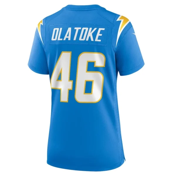 Praise olatoke los angeles chargers nike womens team game jersey Powder blue L