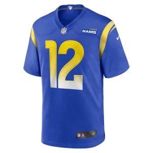 Puka nacua los angeles rams nike game player jersey Royal M