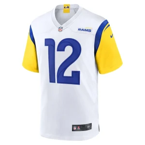 Puka nacua los angeles rams nike game player jersey White M