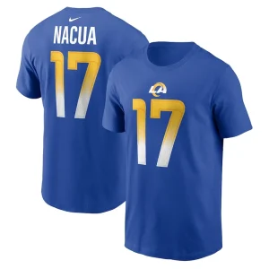 Puka nacua los angeles rams nike player name number t shirt Royal