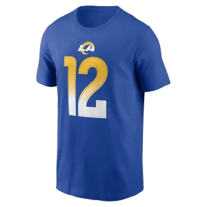 Puka nacua los angeles rams nike player name number t shirt Royal M
