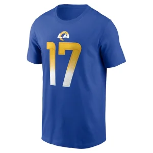 Puka nacua los angeles rams nike player name number t shirt Royal M