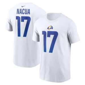 Puka nacua los angeles rams nike player name number t shirt White