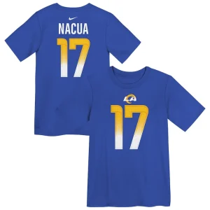 Puka nacua los angeles rams nike preschool player name number t shirt Royal