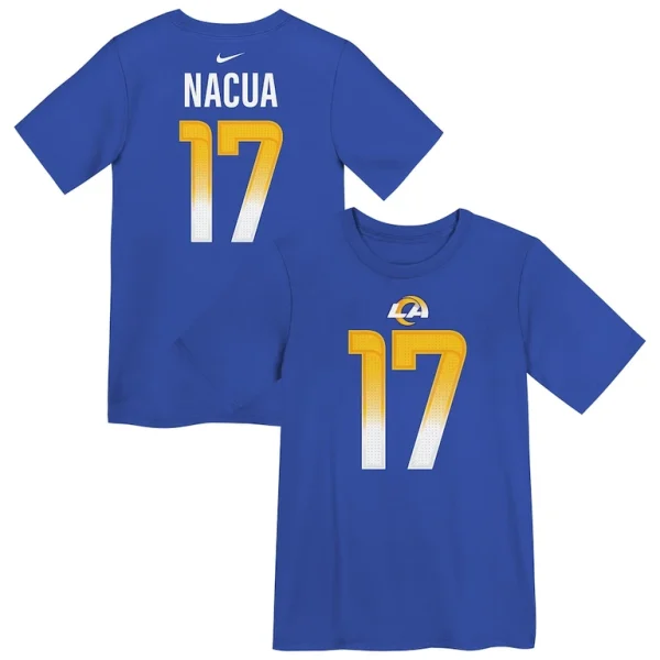 Puka nacua los angeles rams nike preschool player name number t shirt Royal