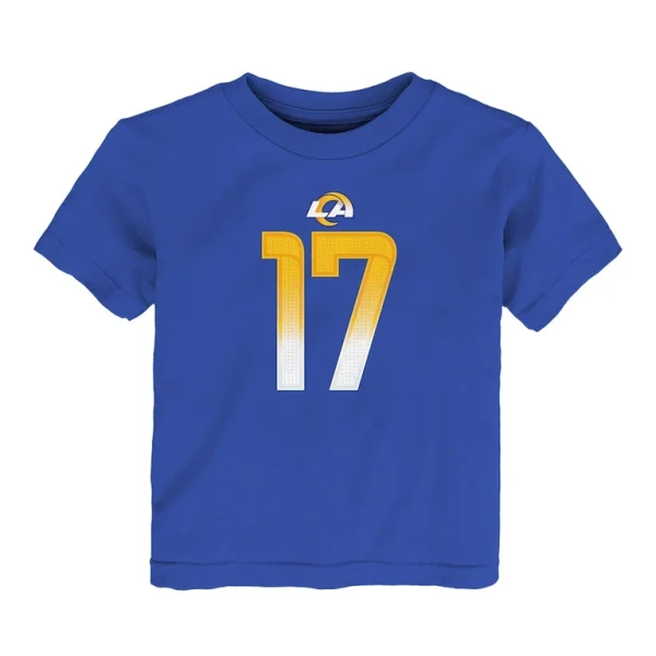 Puka nacua los angeles rams nike toddler player name number t shirt Royal 3T
