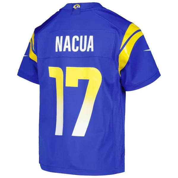 Puka nacua los angeles rams nike youth game jersey Royal Yth L