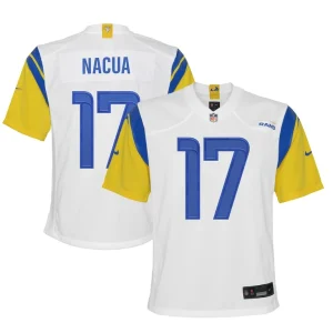 Puka nacua los angeles rams nike youth game jersey White