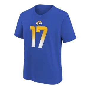 Puka nacua los angeles rams nike youth player name number t shirt Royal Yth M