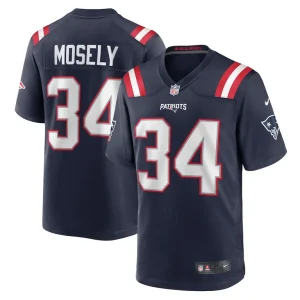 Quandre mosely new england patriots nike home game player jersey Navy