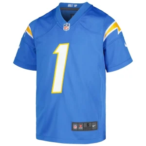 Quentin johnston los angeles chargers nike youth game jersey Powder blue Yth M