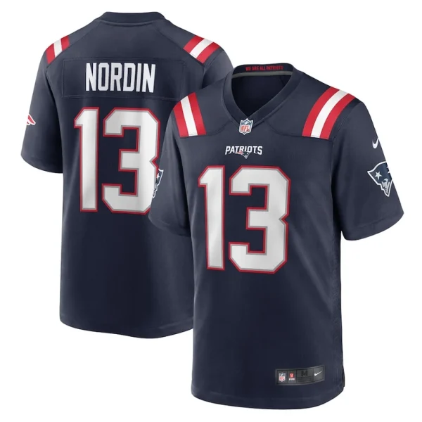 Quinn nordin new england patriots nike game player jersey Navy