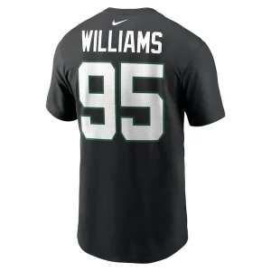 Quinnen williams new york jets nike player name number t shirt Black L