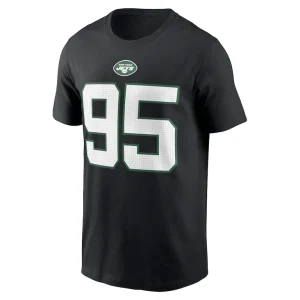Quinnen williams new york jets nike player name number t shirt Black M