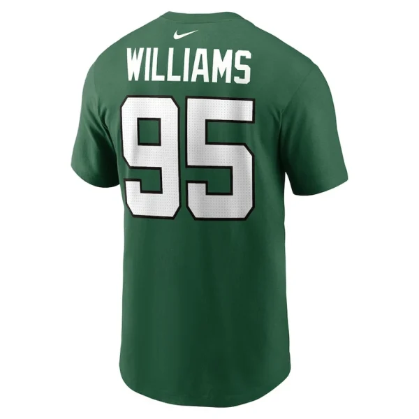 Quinnen williams new york jets nike player name number t shirt Green L