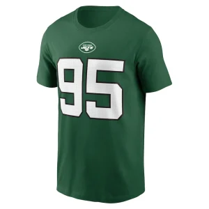 Quinnen williams new york jets nike player name number t shirt Green M