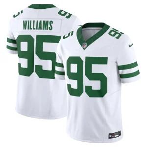 Quinnen williams new york jets nike vapor f.u.s.e. limited jersey Legacy white