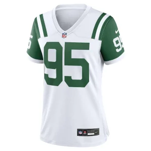 Quinnen williams new york jets nike womens classic alternate game jersey White M