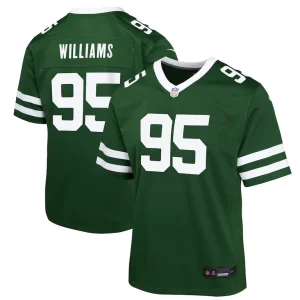 Quinnen williams new york jets nike youth game jersey Legacy green